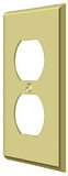 Deltana SWP4752U3 Switch Plate; Double Outlet; Bright Brass Finish