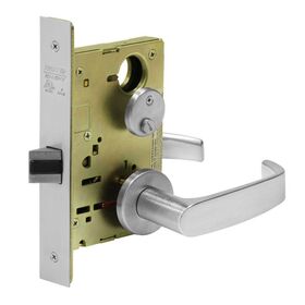 Sargent TR8265LNL26D Mortise Privacy Latch Trim Only with L Lever and LN Rose Satin Chrome Finish