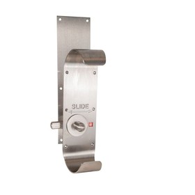 Trimco UHF21152630 Ultimate Hands Free Inswing Slide Lock with Adjustable Backset and ASA Strike Satin Stainless Steel Finish