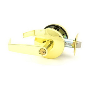 Falcon W511PD605 W Series Office Dane Lever Lock C Keyway KD with 30197 Latch 30148 Strike Bright Brass Finish