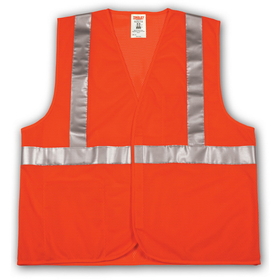 Tingley V70629 Job Sight Class 2 Mesh Vest, Orange