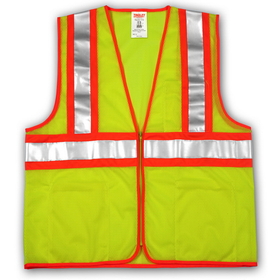 Tingley V70642 Job Sight Class 2 Two-Tone Mesh Vest, Yellow