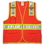 Tingley V73859 Job Sight Class 2 Two-Tone Surveyor Vest, Orange, Price/Each