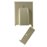 Vanco 120616X Hinged Bundled Cable Plate - Ivory