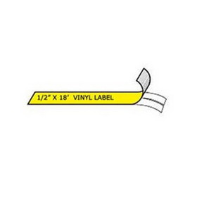 Vinyl Labels Yellow 1/2in x 18' for Rhino Labelers, 18432