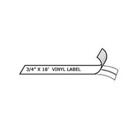 Vinyl Labels White 3/4in x 18' for Rhino Labelers, 18445