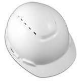 3M Hard Hat Vented White 4-Point Ratchet Suspension H-701V, 3M-1-00-78371-64207-2