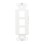 Vanco International 820323 3 Port - Decor Style Multi-Media Wall Plate Insert - White
