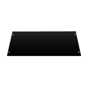 Rack Panel-Blank-6U, 16ga Flanged Aluminum, Textured Black, AP-6