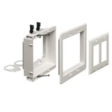 Arlington 2-Gang Recessed Low Voltage Mounting Bracket - White, LVU2W