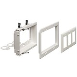 Arlington 3-Gang Recessed Low Voltage Mounting Bracket - White, LVU3W