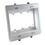 Arlington 3-Gang Recessed Low Voltage Mounting Bracket - White, LVU3W