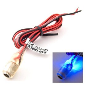 Illuminated DC Jack with 3ft Cord :: 2.1mm Male, CA-1510-3FLQ