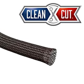 Techflex CCP0-25-MS TechFlex Clean Cut Exp. Sleeving, Black - 1/4in x 100ft