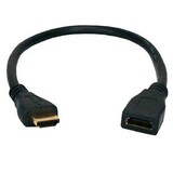 Gold 1' Male HDMI to Female HDMI Cable, CHHX-1FB