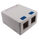 Sky Dual Quickport Surface Mounted Box - White, CON4040W