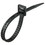 Dera-Tie 14in Black Reusable Ties - 10 Pack
