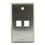 2 Port Stainless Steel Wall Plate, FPDUAL-SS