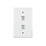 2 Port Wall Plate White, FPDUAL-W