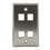 4 Port Stainless Steel Wall Plate, FPQUAD-SS