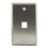 1 Port Stainless Steel Wall Plate, FPSINGLE-SS