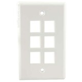 6 Port Wall Plate White, FPSIX-W