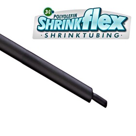 Techflex H3N0-25-MS ShrinkFlex 3 to 1 Heat-Shrink Tubing, Black - 1/4in x 25ft