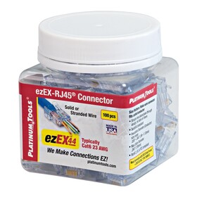 Platinum Tools ezEX44 Connectors - 100 pieces, PLA-202044J