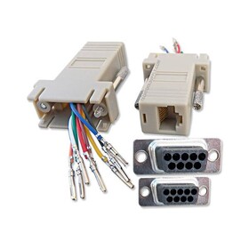 DB9 Male to RJ45 Female Modular Adapter, QVS-CC438B