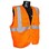 Radians Class 2 Vest with Zipper, Orange - Large