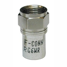 F-Conn RG6 Radial Crimp Connectors - Bag of 100, RG6WR