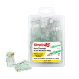 Simply 45 S45-1601 Simply45 Pass Through Cat6 UTP Connectors - 50pc Clamshell