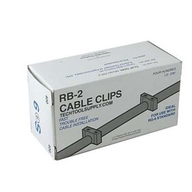 Telecrafter RB2 RG6 Insulated Staples - Black ID .276in, TC-06ES