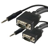 Vanco VGA Cable 10ft w/Audio, VAN-VGAA-10X