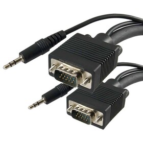 Vanco VGA Cable 15ft w/Audio, VAN-VGAA-15X