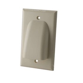 Vanco Low Profile Bundled Cable Wall Plate - Ivory, VANWPBWIX