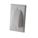Vanco Low Profile Bundled Cable Wall Plate - White, VANWPBWWX
