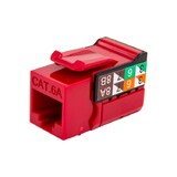 Vertical Cable CAT6A Keystone Jack - Red