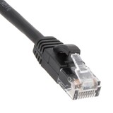 CAT5e Ethernet Patch Cable, Booted, Black - 7ft