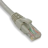 CAT5e Ethernet Patch Cable, Booted, Gray - 3ft