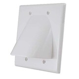 Vanco Dual Bulk Cable Wall Plate - White, WPBW2WX