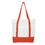 Muka Contrast Strap Canvas Tote Bag with Zipper Clouse, Reusable Cotton Shoulder Handbag Shopping Bag