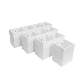 TrippNT White PVC Safety Glass Holders with Magnet Mount