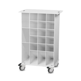 TrippNT 50741 Angled Pipette Cart with White Drawers