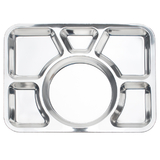 Aspire Divided Dinner Tray Lunch Container, Metal Plate, 1 Pc