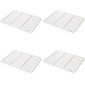 Aspire 4 Pack Cooling Rack, Stainless Steel Wire Baking Rack Set, Roasting Rack for Cooling Baking Cooking Drying