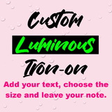 Muka Custom Luminous Iron-on Transfer Sticker Luminous for Clothes Bags Hats