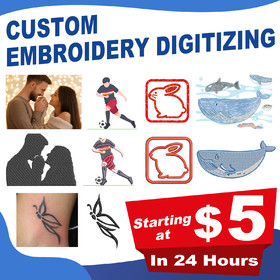 Muka Custom Embroidery Digitizing File Embroidered Pattern Design DST PES