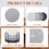 Aspire 8 Pcs Cotton Coasters with Holder, Absorbent Drink Coasters for Wooden Table Home Living Room Decor - Grey