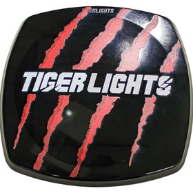 K&M 3524 8" Mojave Black Tiger Lights Lens Cover for ATV + UTV Racing Light - TLM8-LC
